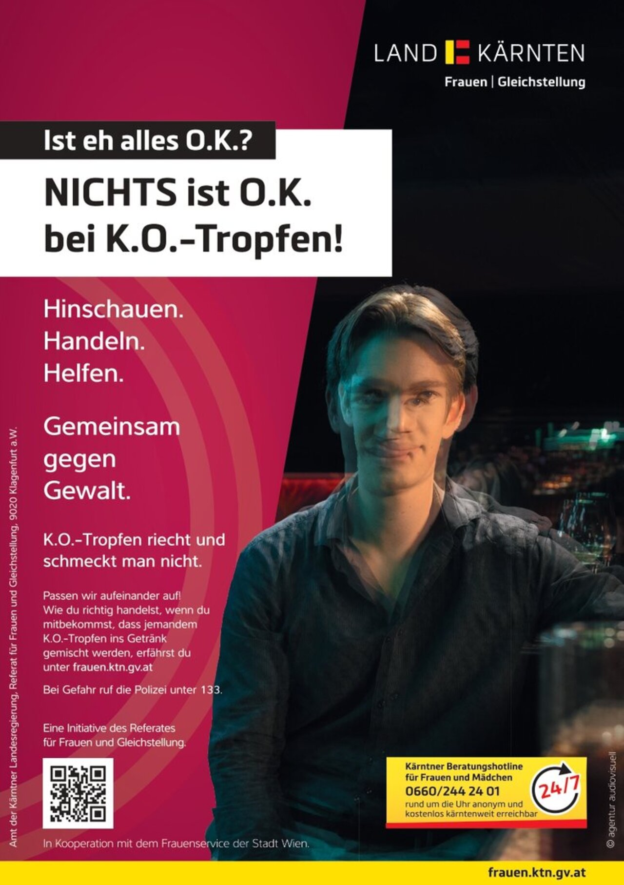 Awareness-Kampagne „Nichts ist O.K. bei K.O.-Tropfen“