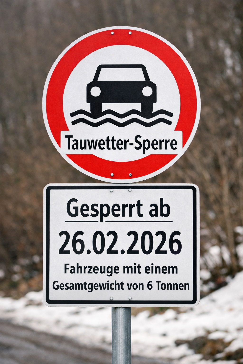 Information - Tauwettersperre in der Marktgemeinde Obervellach