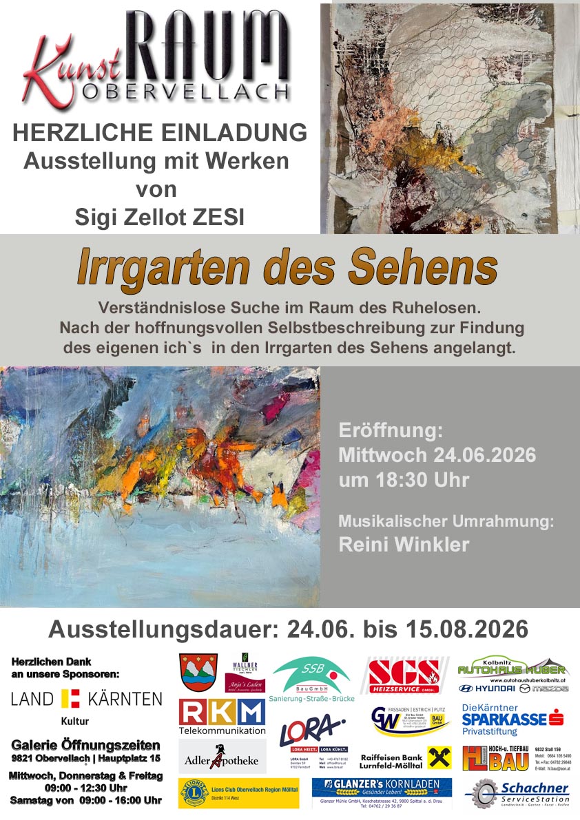 Ausstellung in der Galerie KunstRaum - Plakat