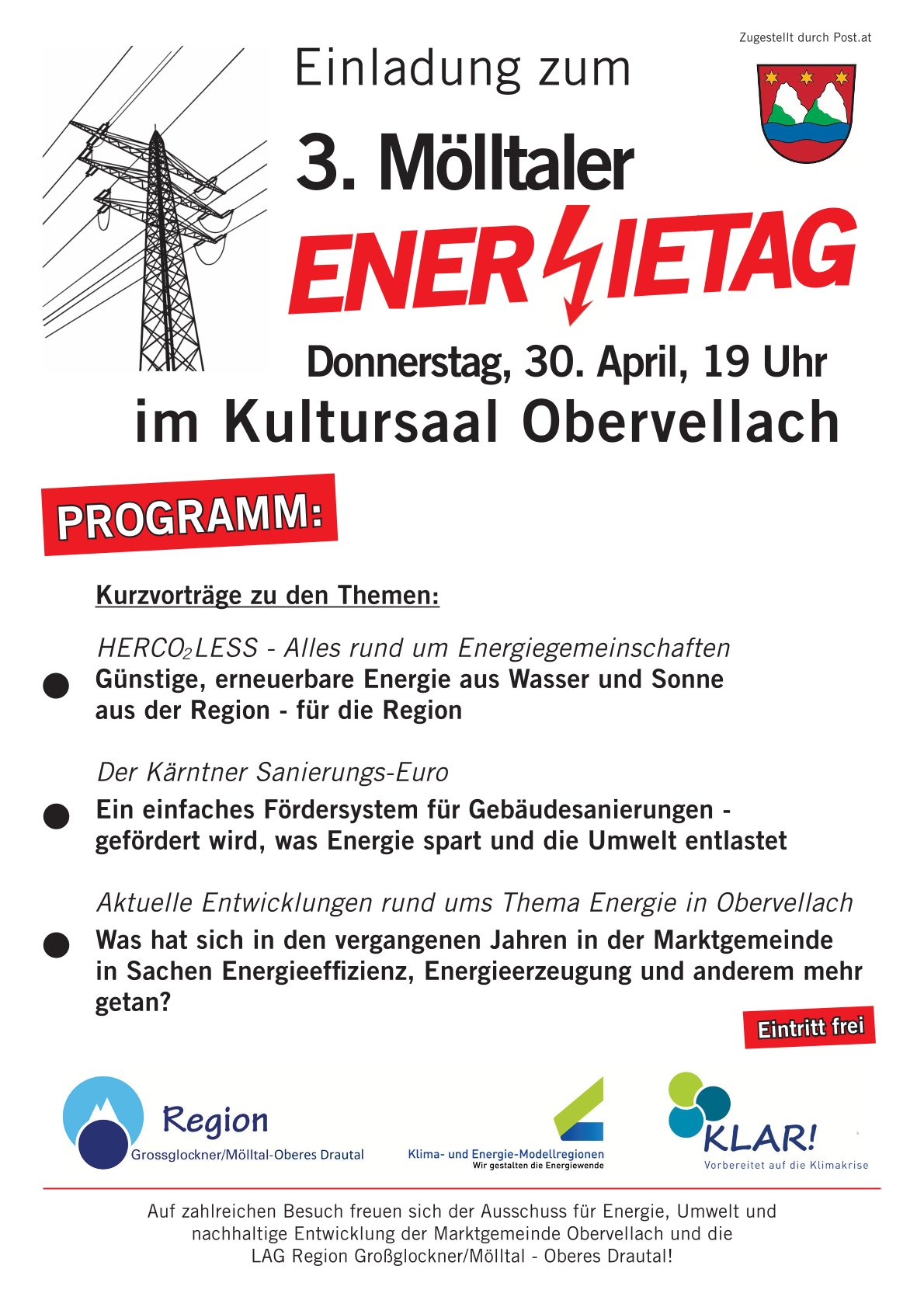 Einladung zum 3. Mölltaler Energietag