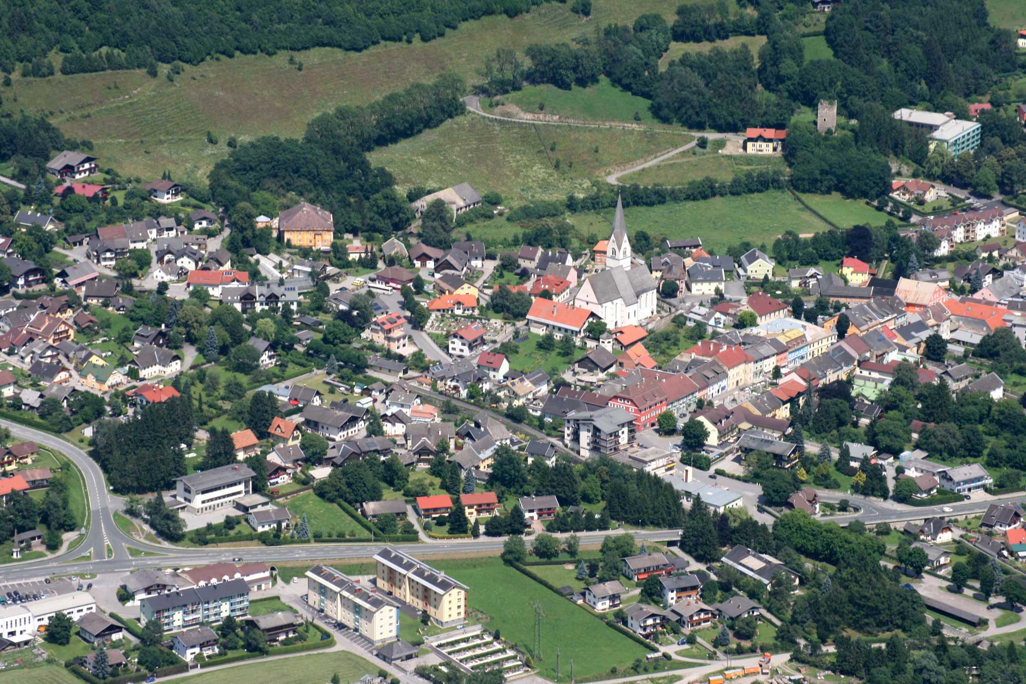 Blick auf die Gemeinde Obervellach